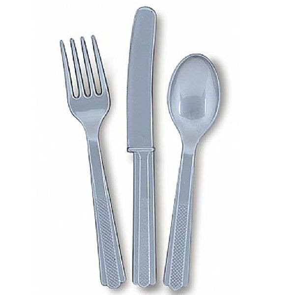 Set cubiertos plata / 18 uds.