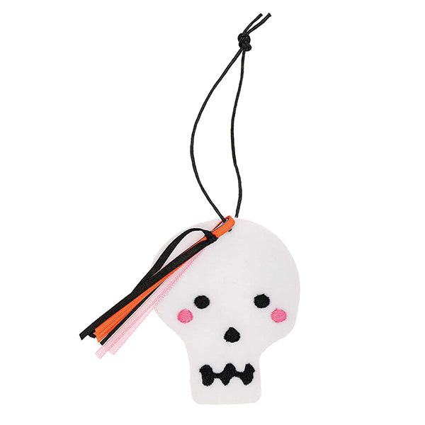 Etiqueta de fieltro Calavera Halloween