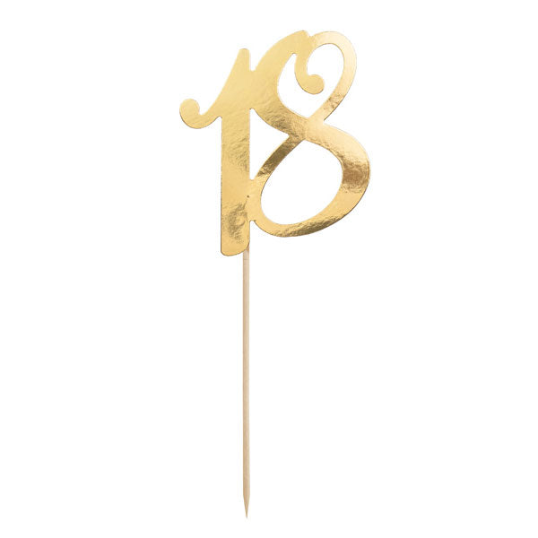 Topper pastel dorado 18