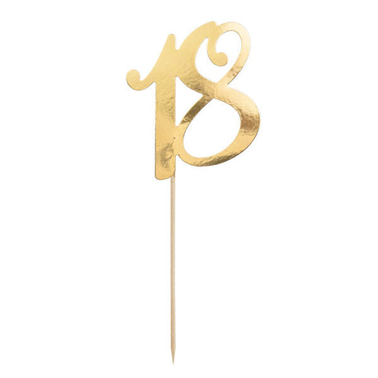 Topper pastel dorado 18