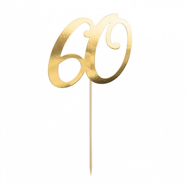 Topper pastel dorado 60