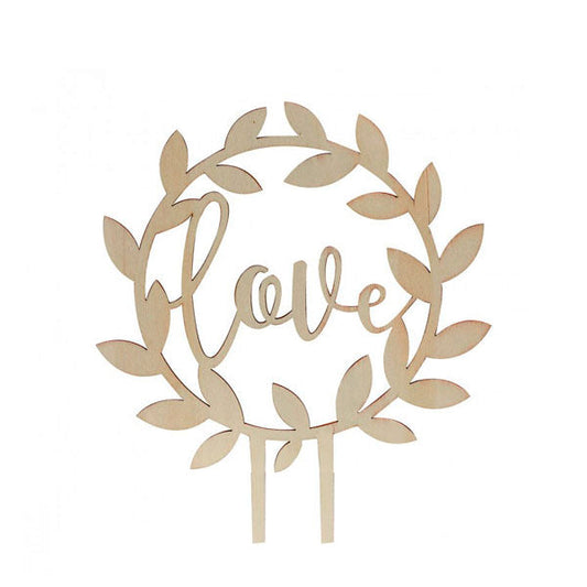 Topper pastel boda corona Love