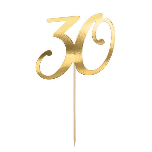 Topper pastel dorado 30