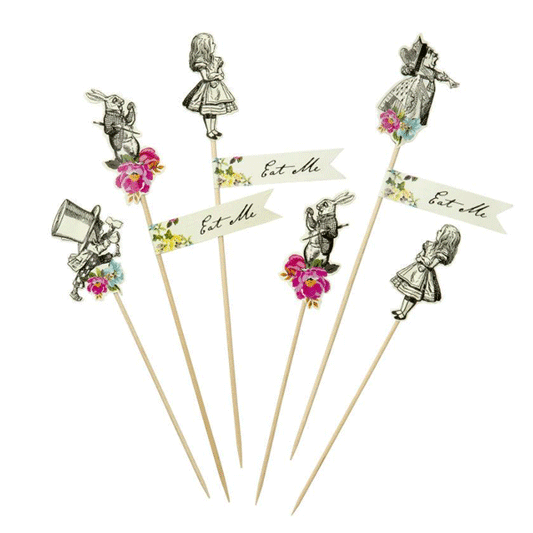 Toppers pastel Alice / 12 uds.