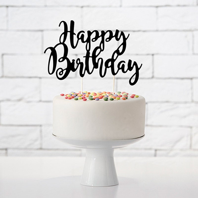 Topper pastel Happy Birthday negro