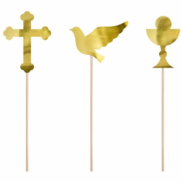 Topper pastel detalles Primera Comunión / 6 uds.