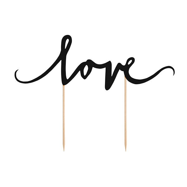 Topper pastel love negro