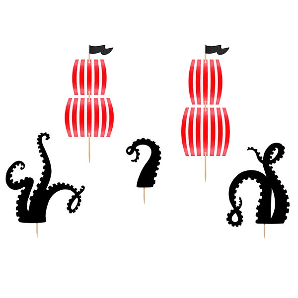 Topper para pastel barco pirata