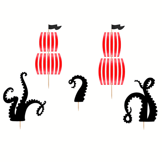 Topper para pastel barco pirata