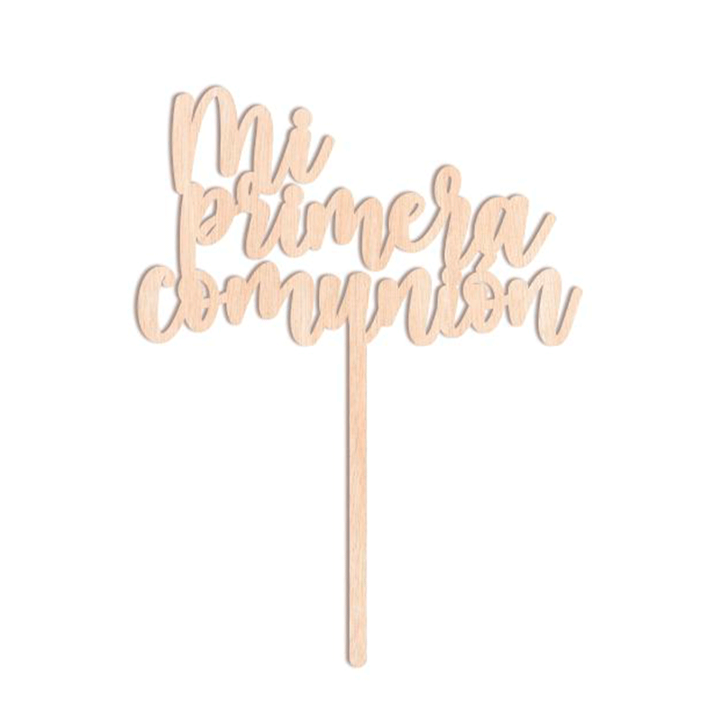 Topper pastel madera Mi Primera Comunión