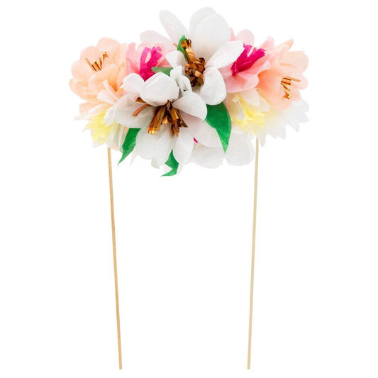Cake topper bouquet flores