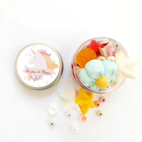 Bote golosinas Magia Unicornio