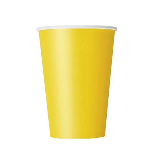 Vaso basic amarillo / 14 uds.