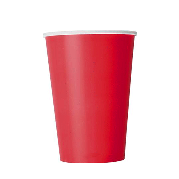 Vaso basic rojo / 14 uds.