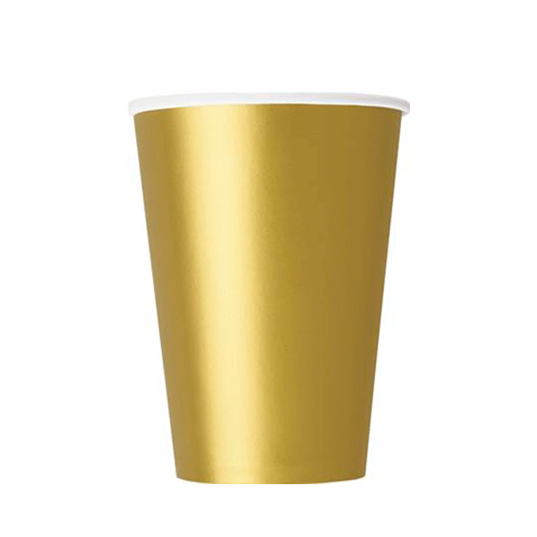 Vaso basic dorado mate / 14 uds.