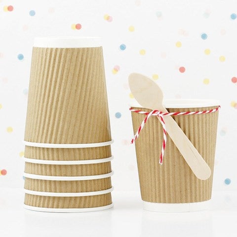 Vaso Café/Helado Kraft ondulado - La Fiesta de Olivia - 1