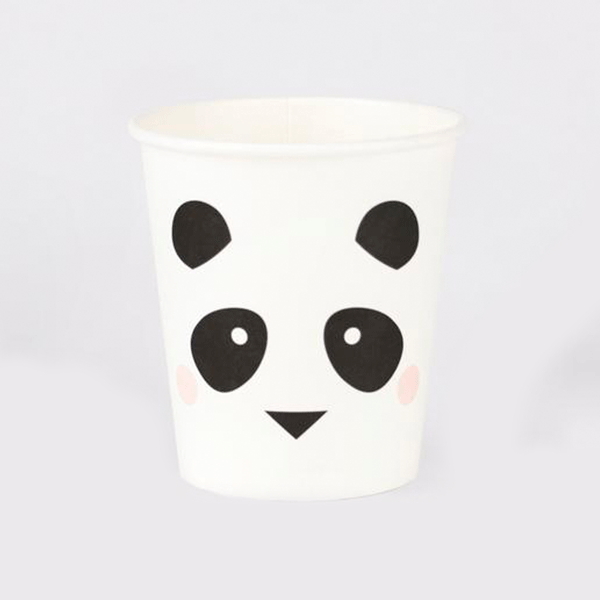 Vasos mini Panda / 8 uds.