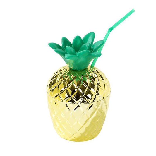 Vaso piña dorada