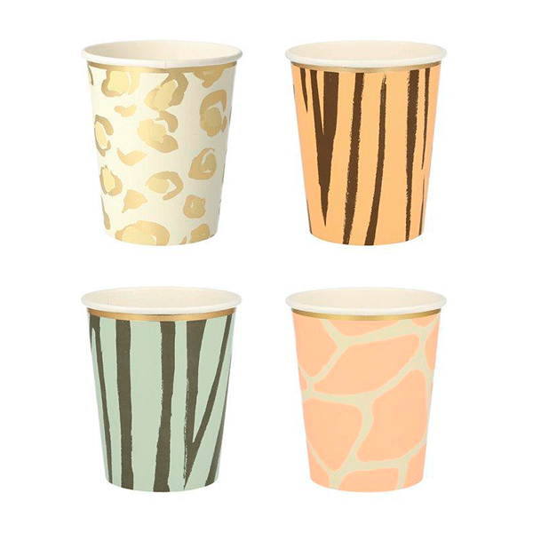 Vasos Mix Animal Print  / 8 uds.