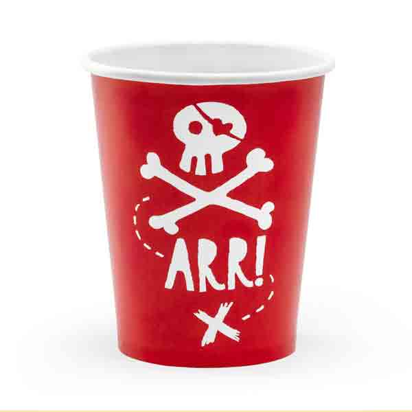 Vaso pirata ARR / 6 uds.
