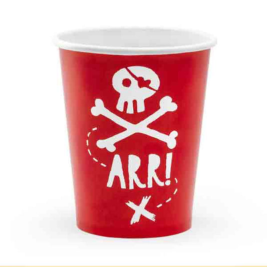Vaso pirata ARR / 6 uds.