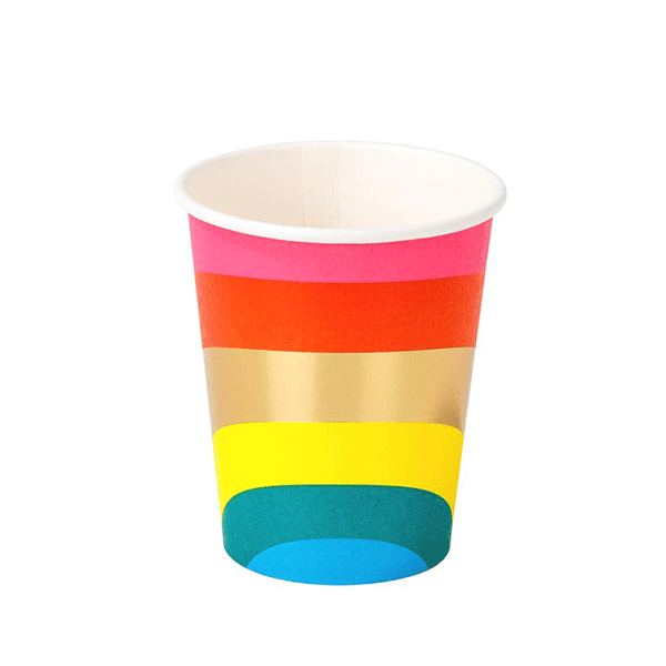 Vaso Arcoíris multicolor / 12 uds.