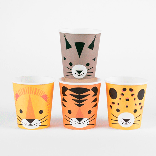 Vasos mix felinos pequeños / 8 uds.