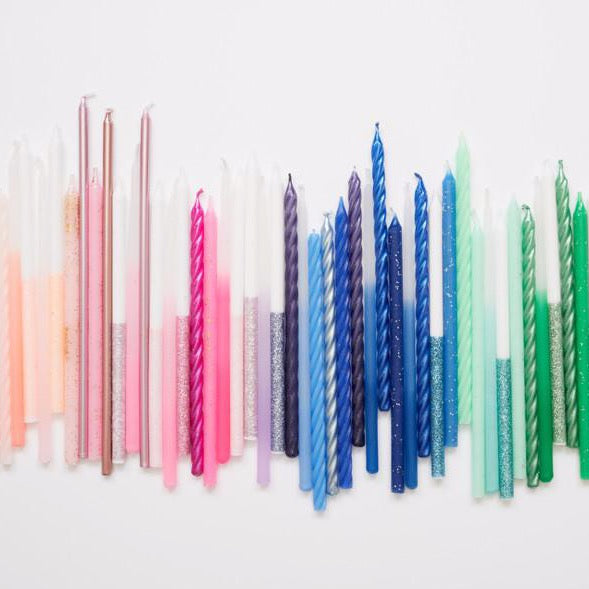 Velas mix colores degradé / 16 ud.
