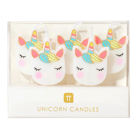 Velas unicornio pastel / 5 uds.
