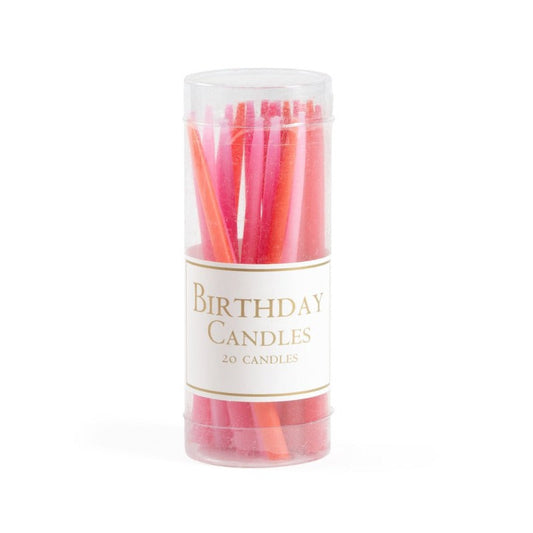 Velas mix rosa, rojo y fucsia / 20 uds.