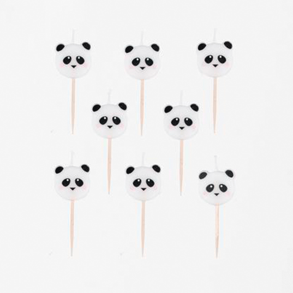 Velas panda / 8 ud.