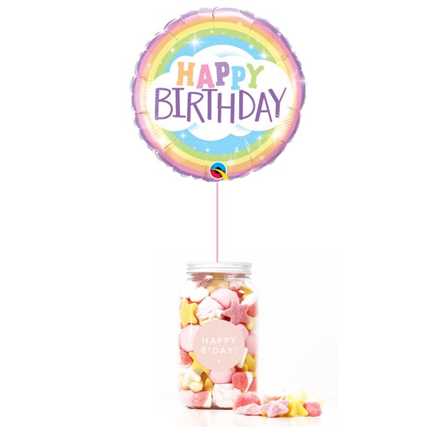 WOW BOX Arcoiris, golosinas y mensaje personalizado.