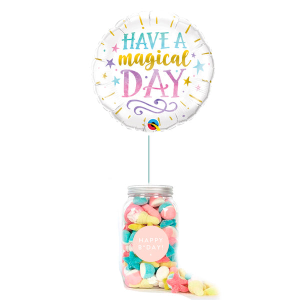 WOW BOX Magical day, golosinas y mensaje personalizado.