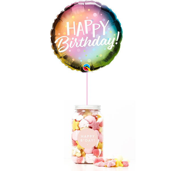 WOW BOX Pastel, golosinas y mensaje personalizado.