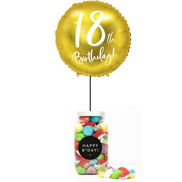 WOW BOX 18 Cumpleaños, golosinas y mensaje personalizado.